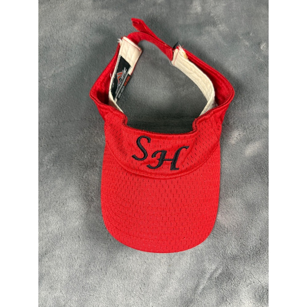 Pacific Headwear Adult 509V Pro Model Visor One Size Red Mesh Adjustable Strap